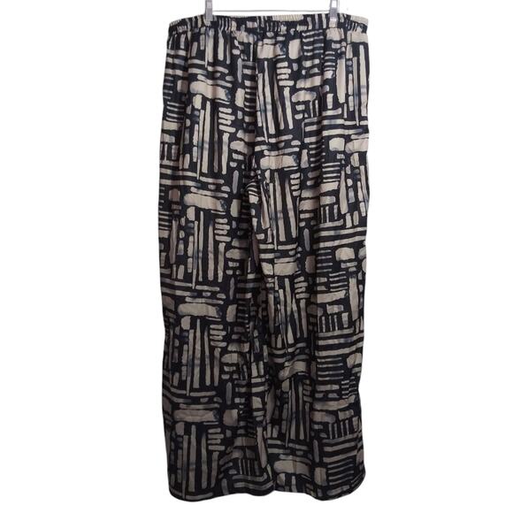 Rebdolls Fully Committed Abstract Drawstring Wide Leg W. Pockets Plus Size 2X - Picture 3 of 8